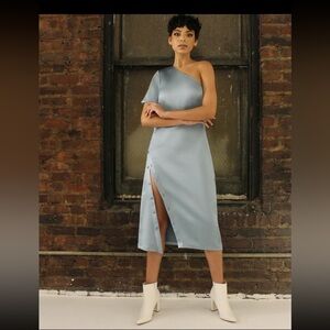 Kimberly Goldson Open Shoulder Midi Dress Medium